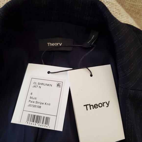 Theory Stripe Shrunken Blazer - NEW - Picture 13 of 16